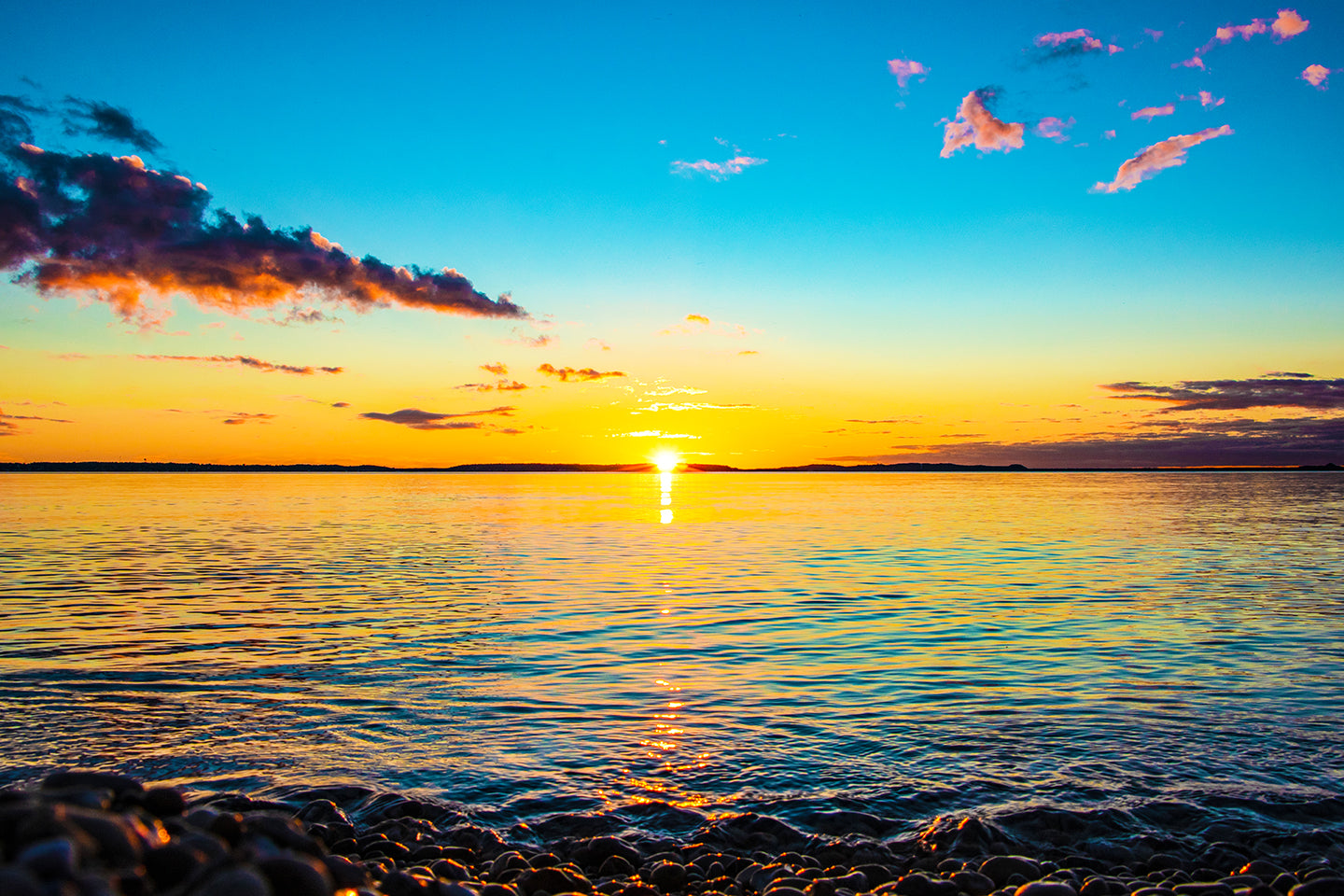 Straits Sunset photograph by Jennifer Wohletz.