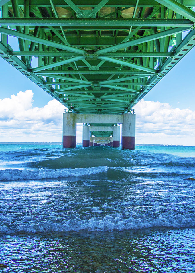 Strong Foundation II, a Mackinac Bridge photography by Jennifer Wohletz.