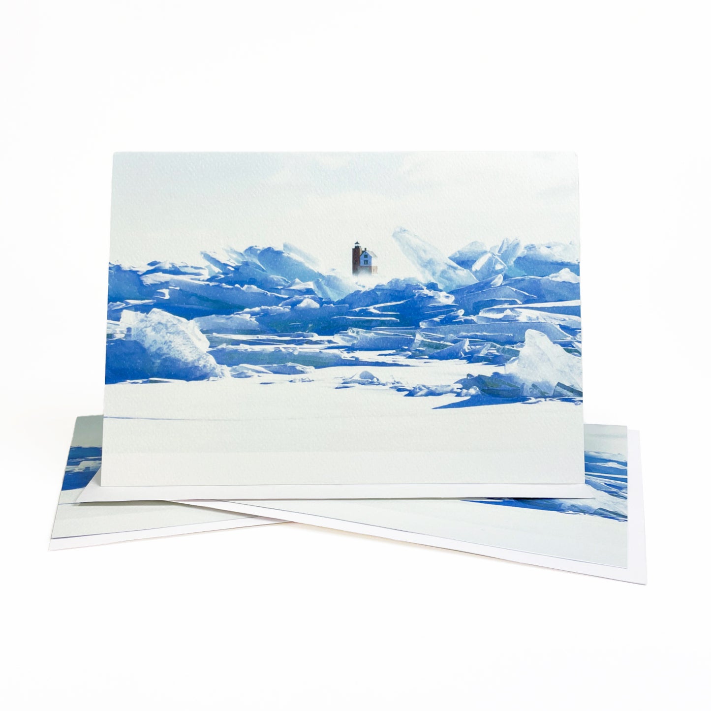 Mist Over Blue Ice Greeting Card