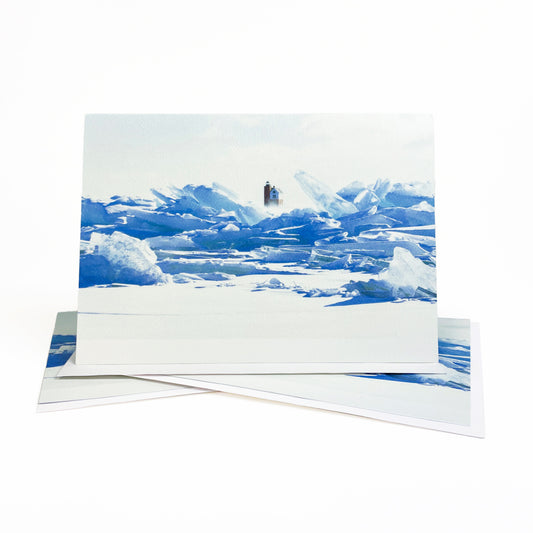 Mist Over Blue Ice Greeting Card