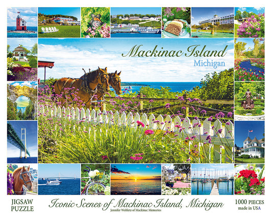 Iconic Scenes of Mackinac Island, Michigan puzzle by Jennifer Wohletz of Mackinac Memories.