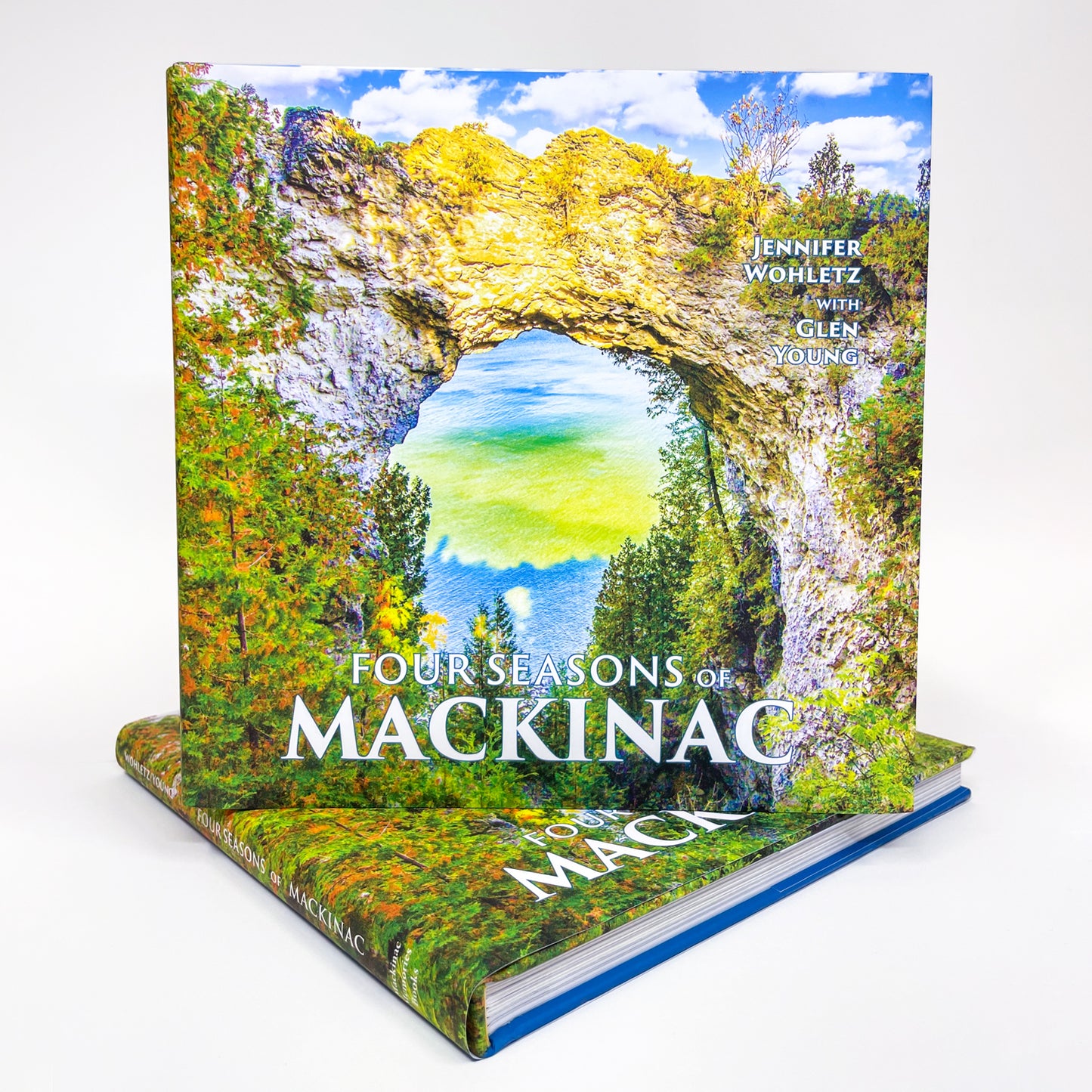 Arch Rock's Shadow in the Water featured on the cover of "Four Seasons of Mackinac."