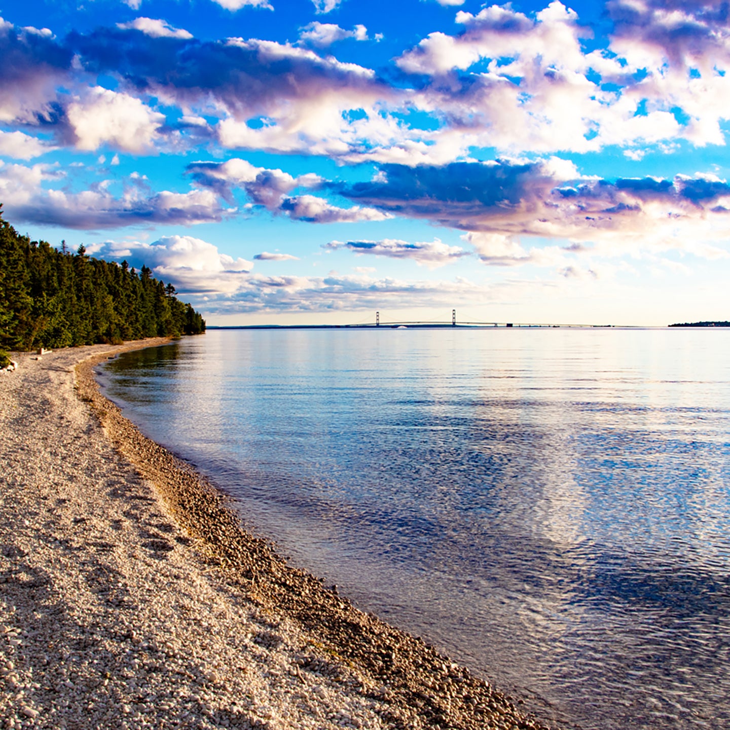 Clouds in the Water photography by Mackinac Island artist Jennifer Wohletz of Mackinac Memories.