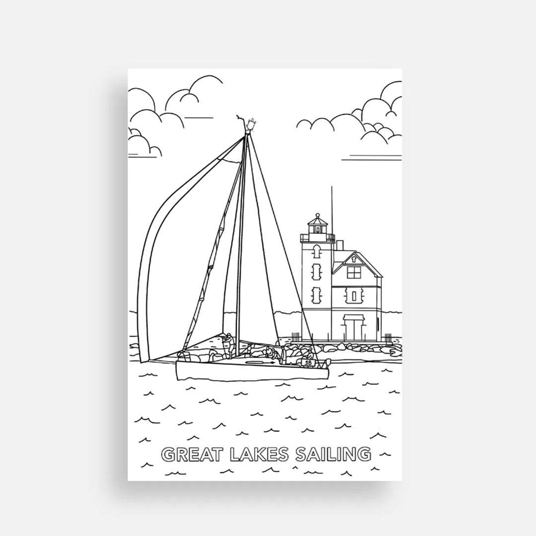 Coloring Postcard Set - Mackinac Island
