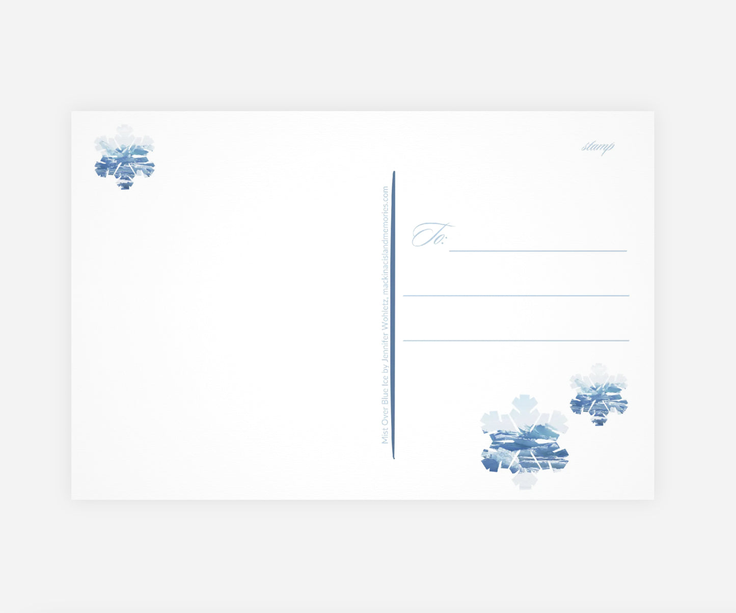 Mist Over Blue Ice Postcard