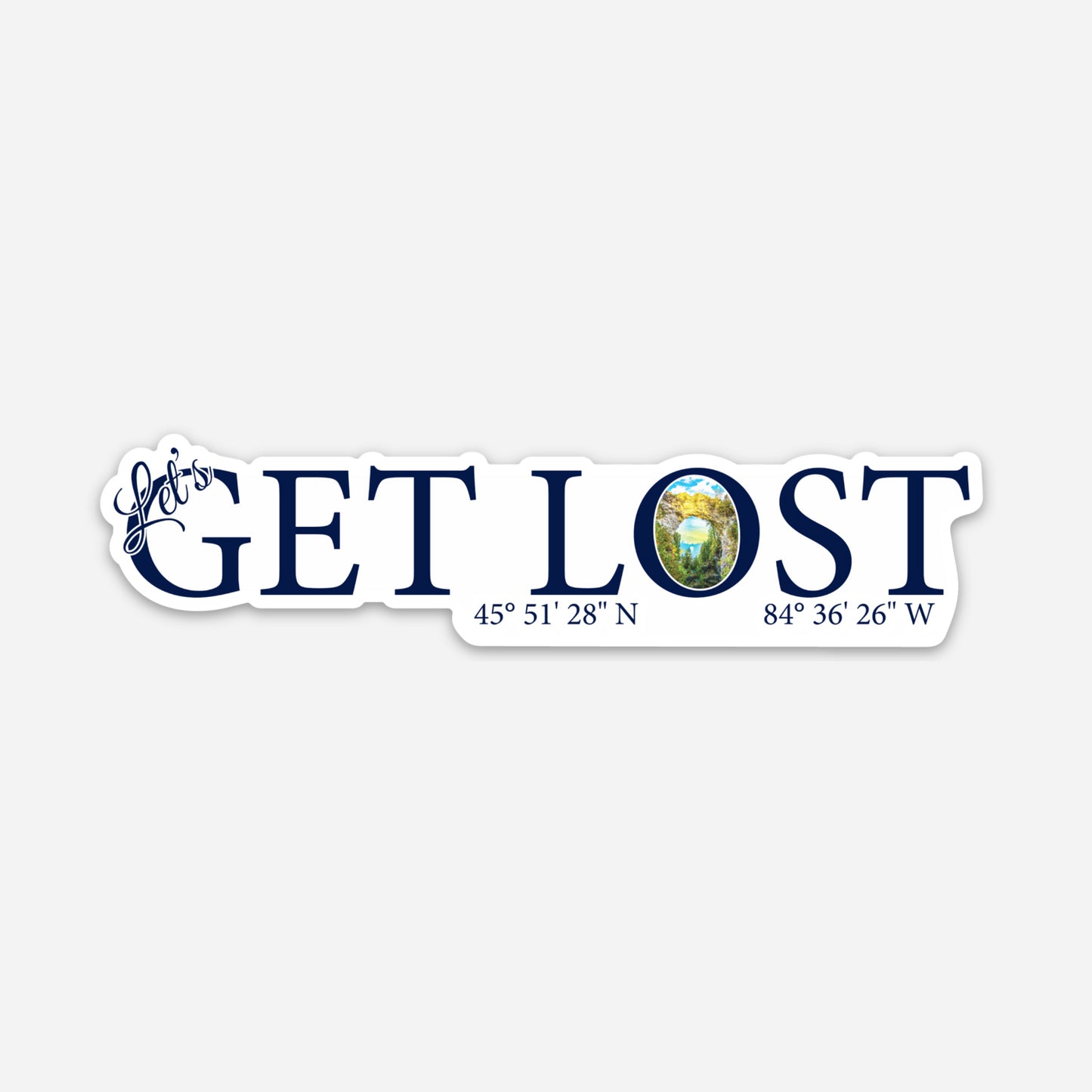Let's Get Lost on Mackinac Island Vinyl Sticker