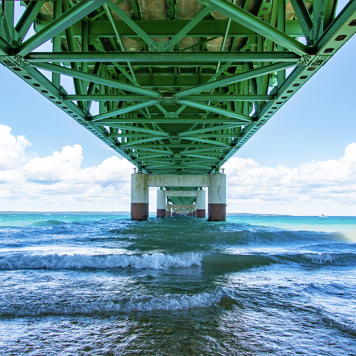 Strong Foundation photograph of the Mackinac Bridge by Jennifer Wohletz of Mackinac Memories.