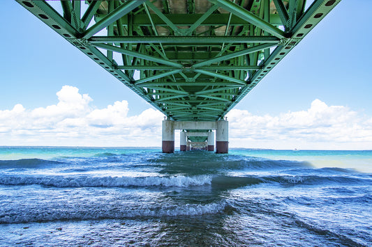 Strong Foundation II, a Mackinac Bridge photograph by Jennifer Wohletz.