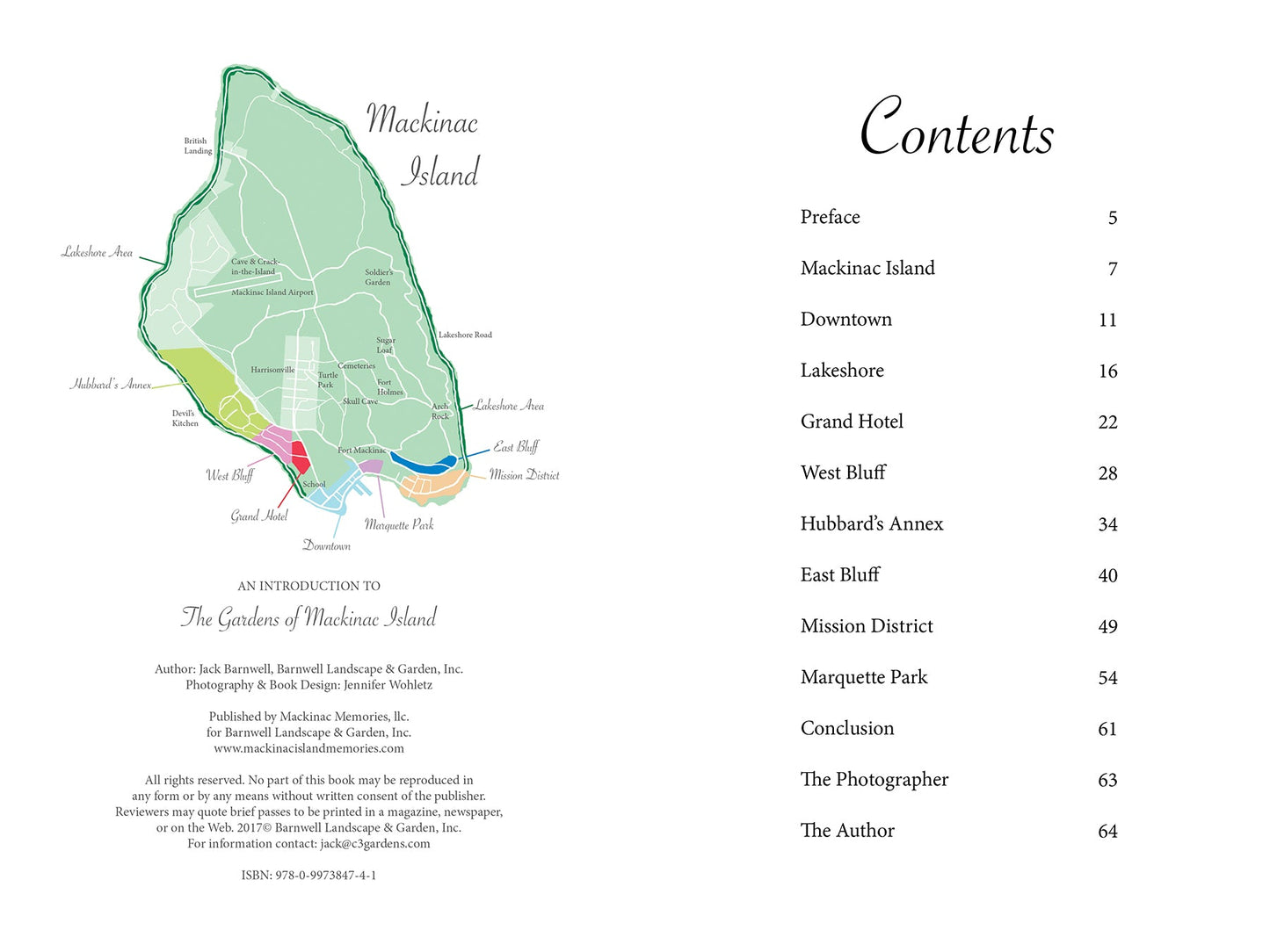 An Introduction to the Gardens of Mackinac Island Book by Jack Barnwell and Jennifer Wohletz.