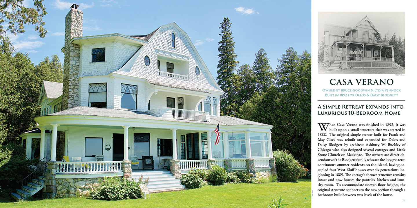 A Mackinac Island coffee table book by Moira Croghan and Mark Bearss.  The book takes readers inside Mackinac Island's well-preserved collection of Victorian cottages.  Published by Mackinac Memories with Mackinac Jane's Publishing.