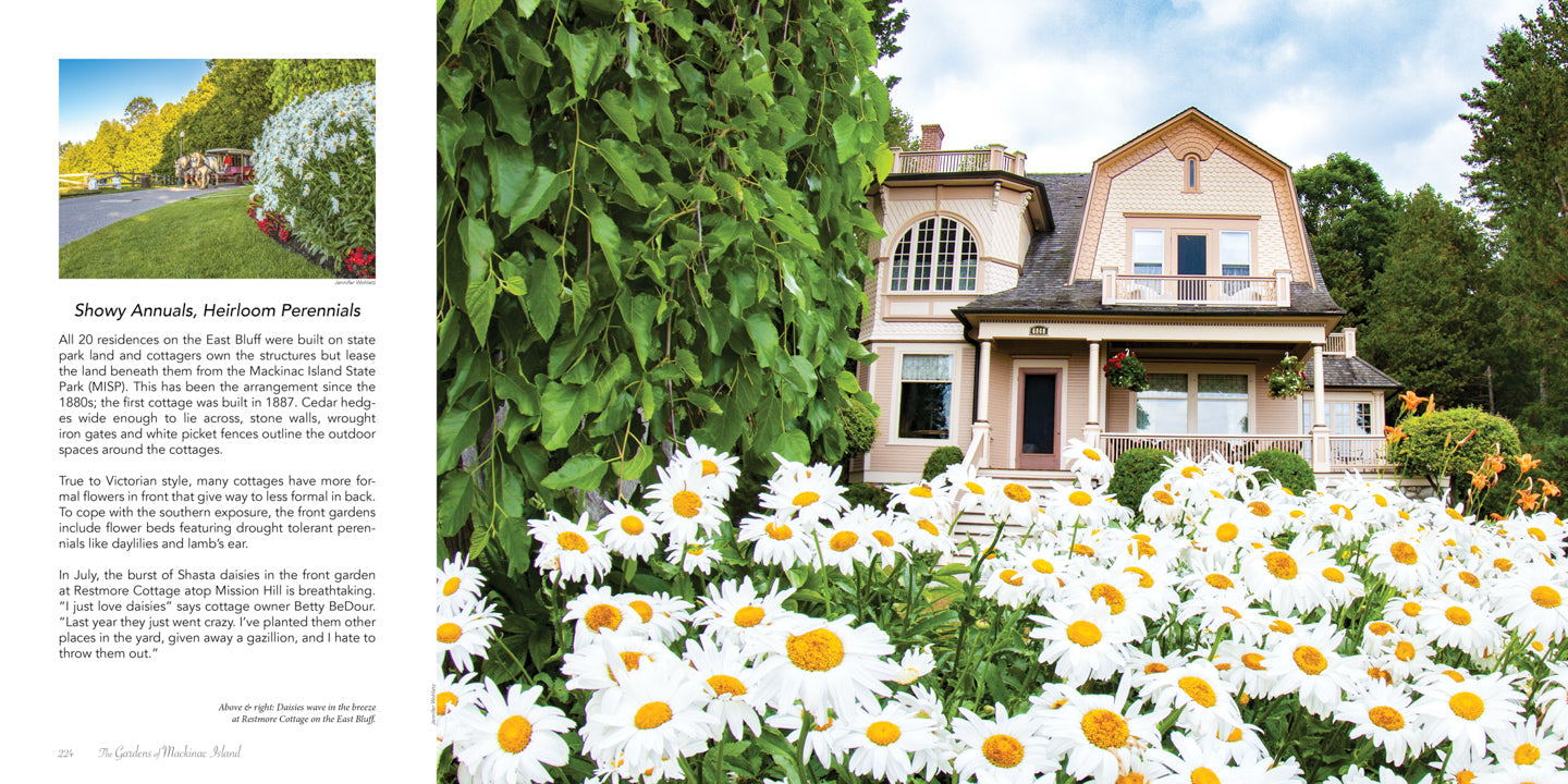 The Gardens of Mackinac Island, a coffee table book by Sue Allen and Jack Barnwell.  Photography by Jennifer Wohletz.